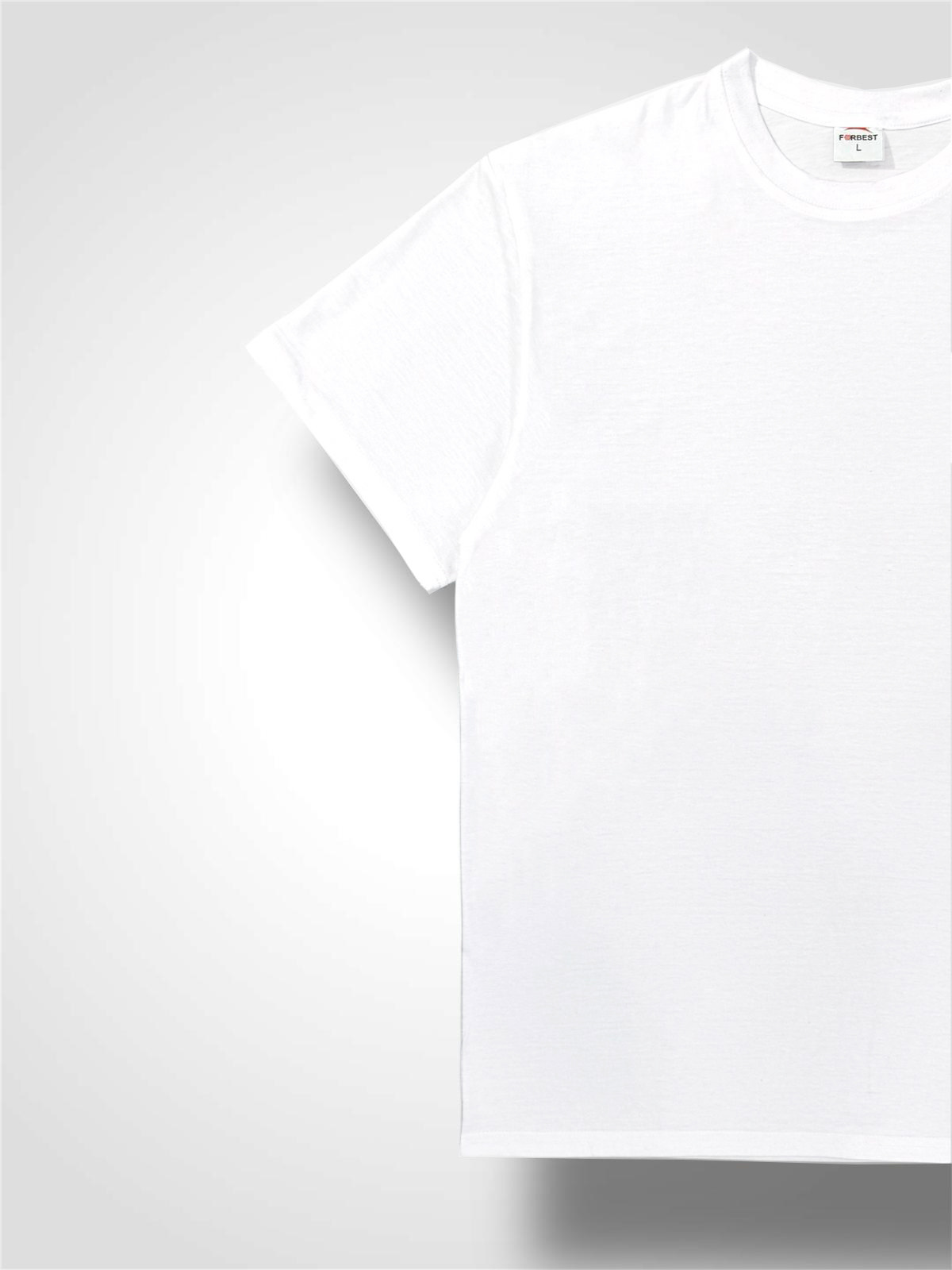 Grossiste Forbest - T-shirt uni blanc 180gr pour Homme