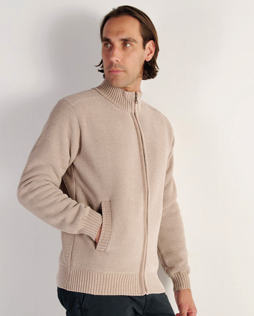 Grossiste RMS 26 BY FRANCE DENIM - Gilet chenille uni Intérieur SHERPA