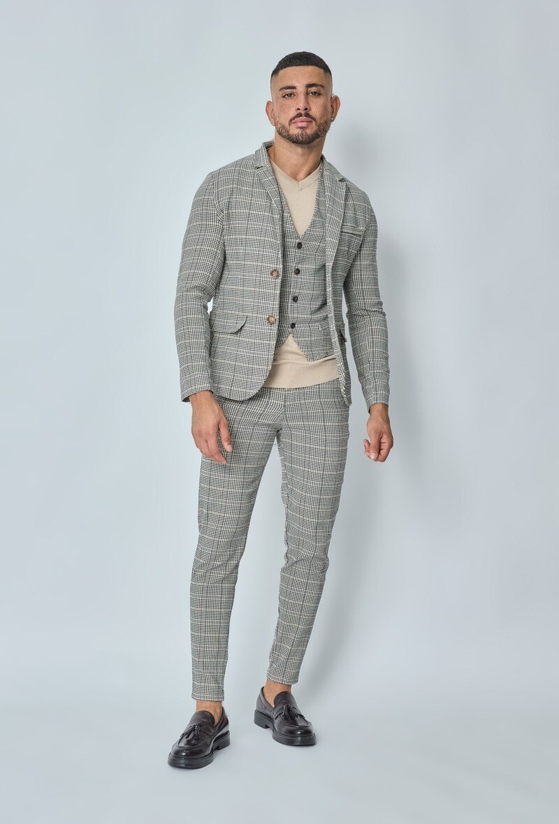 Wholesaler Frilivin - Veste blazer habillé à carreaux