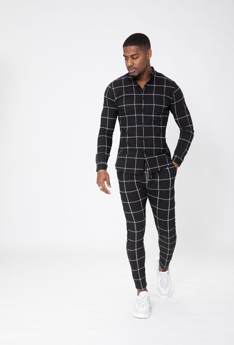Wholesaler Frilivin - Chemise col mao à carreaux