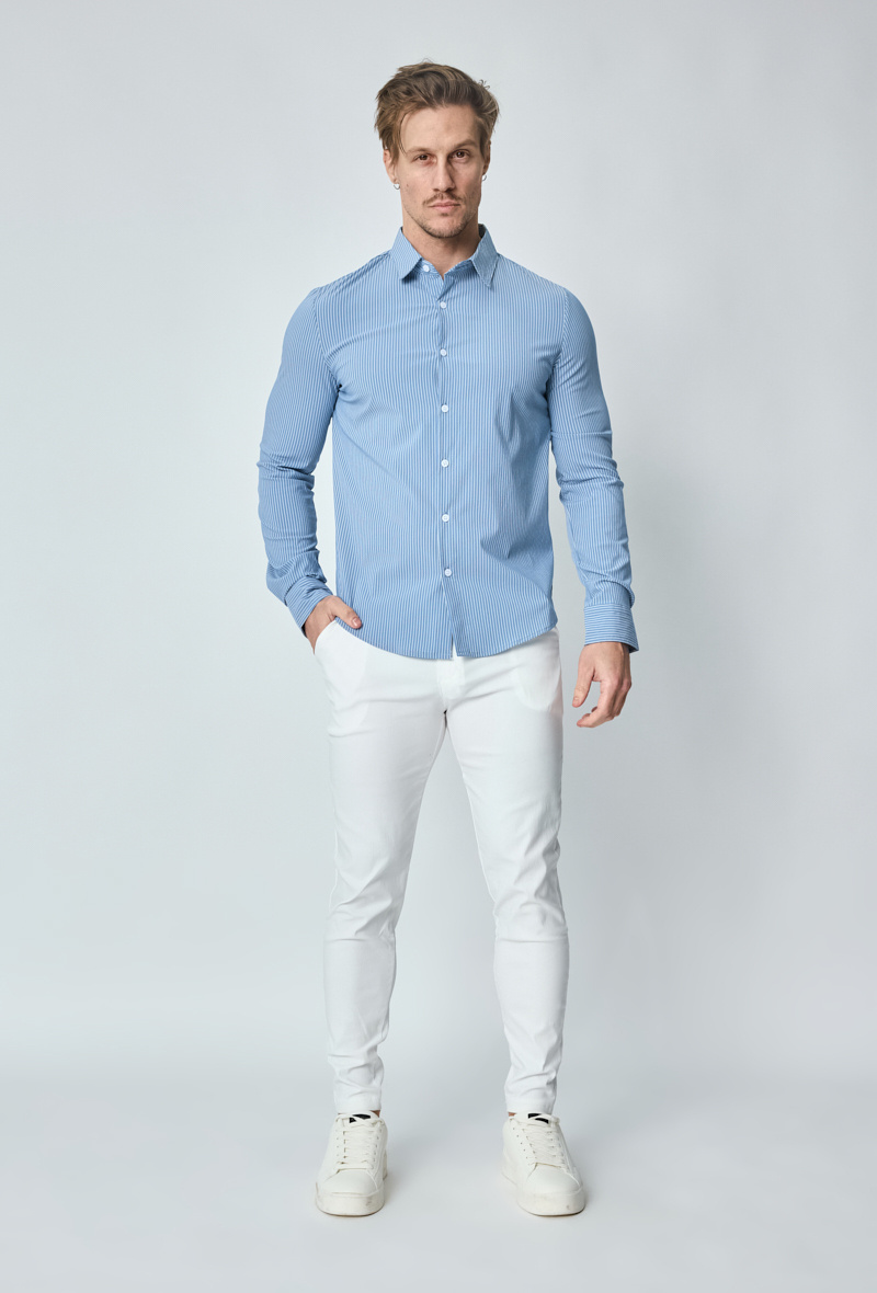 Grossiste Frilivin - Chemise à rayure tennis manches longues