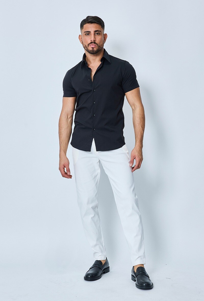 Grossiste Frilivin - Chemise classique uni à manches courtes