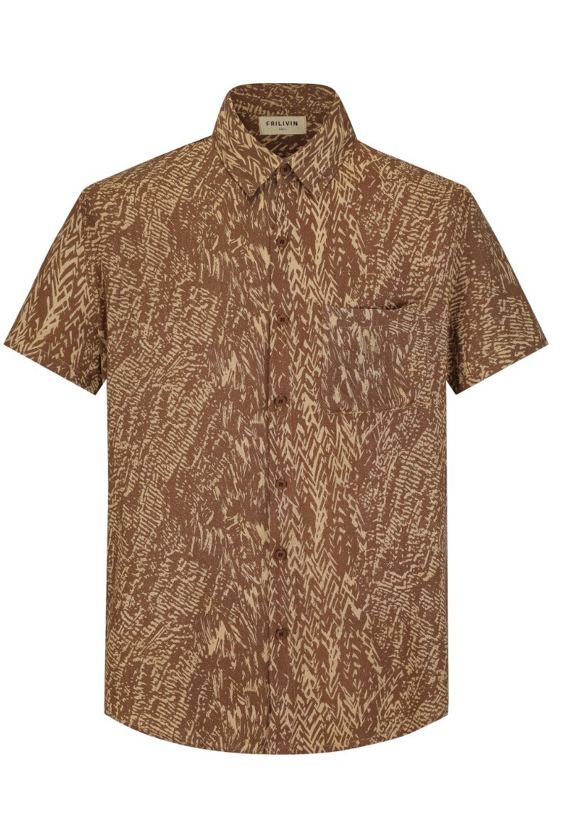 Wholesaler Frilivin - Chemise à imprimé abstrait avec poche