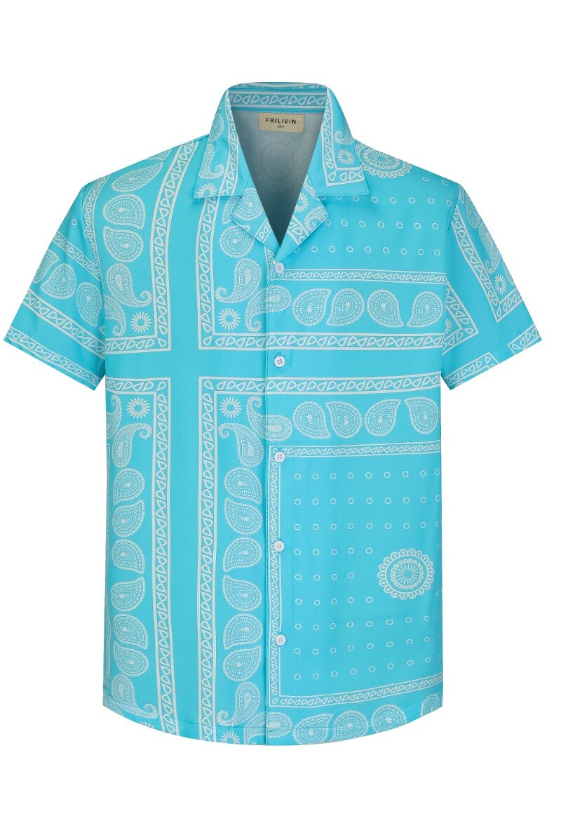 Grossiste Frilivin - Chemise manches courtes à imprimé bandana