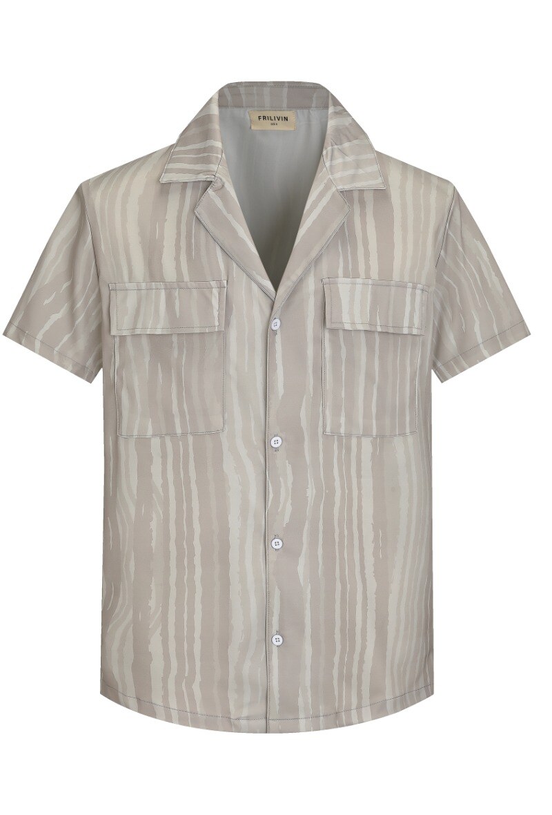 Wholesaler Frilivin - Chemise à imprimé abstrait avec poches