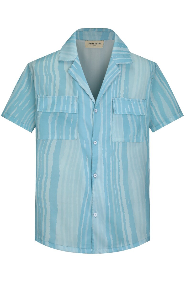 Wholesaler Frilivin - Chemise à imprimé abstrait avec poches