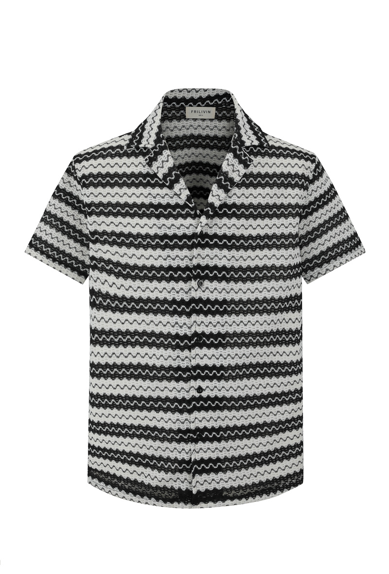 Grossista Frilivin - Maglia a righe con maniche corte