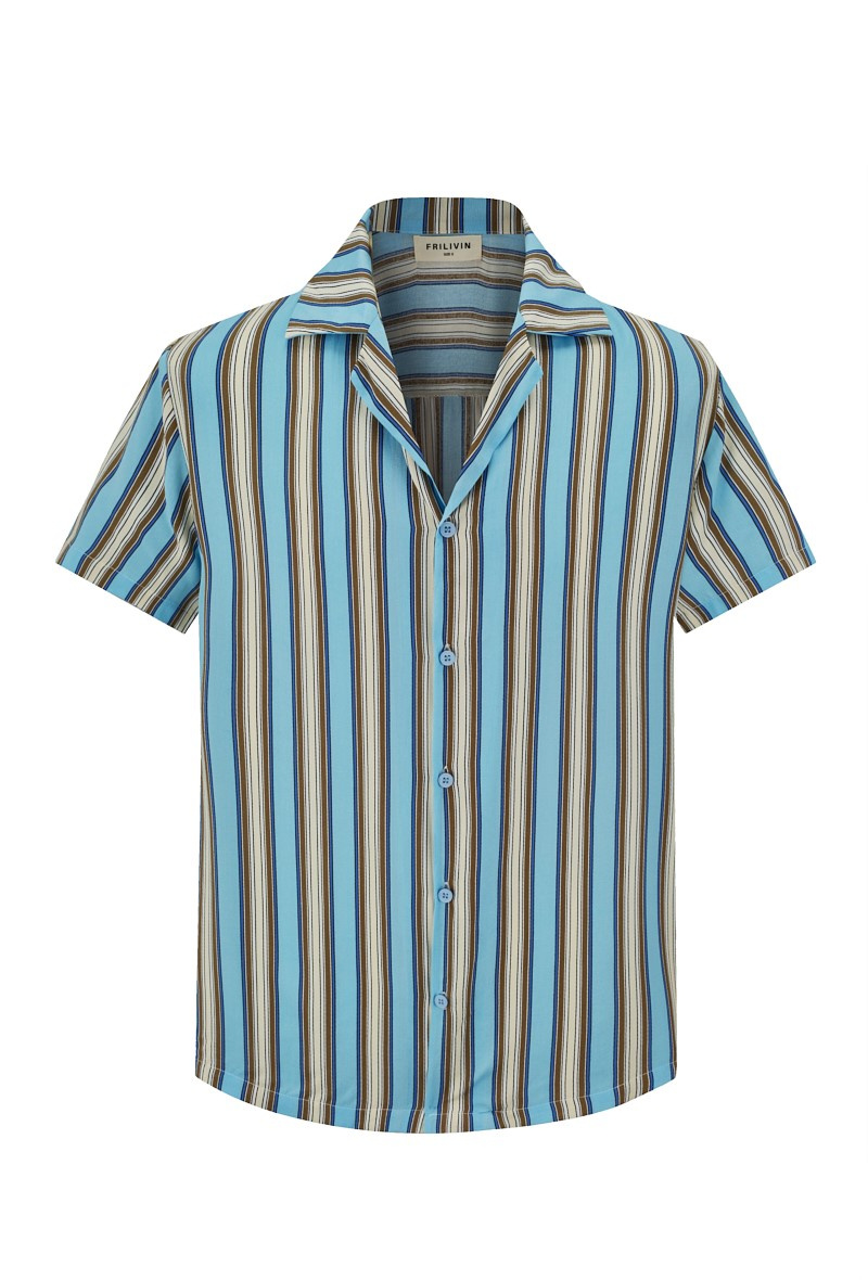 Grossista Frilivin - Camicia estiva a righe e colorata