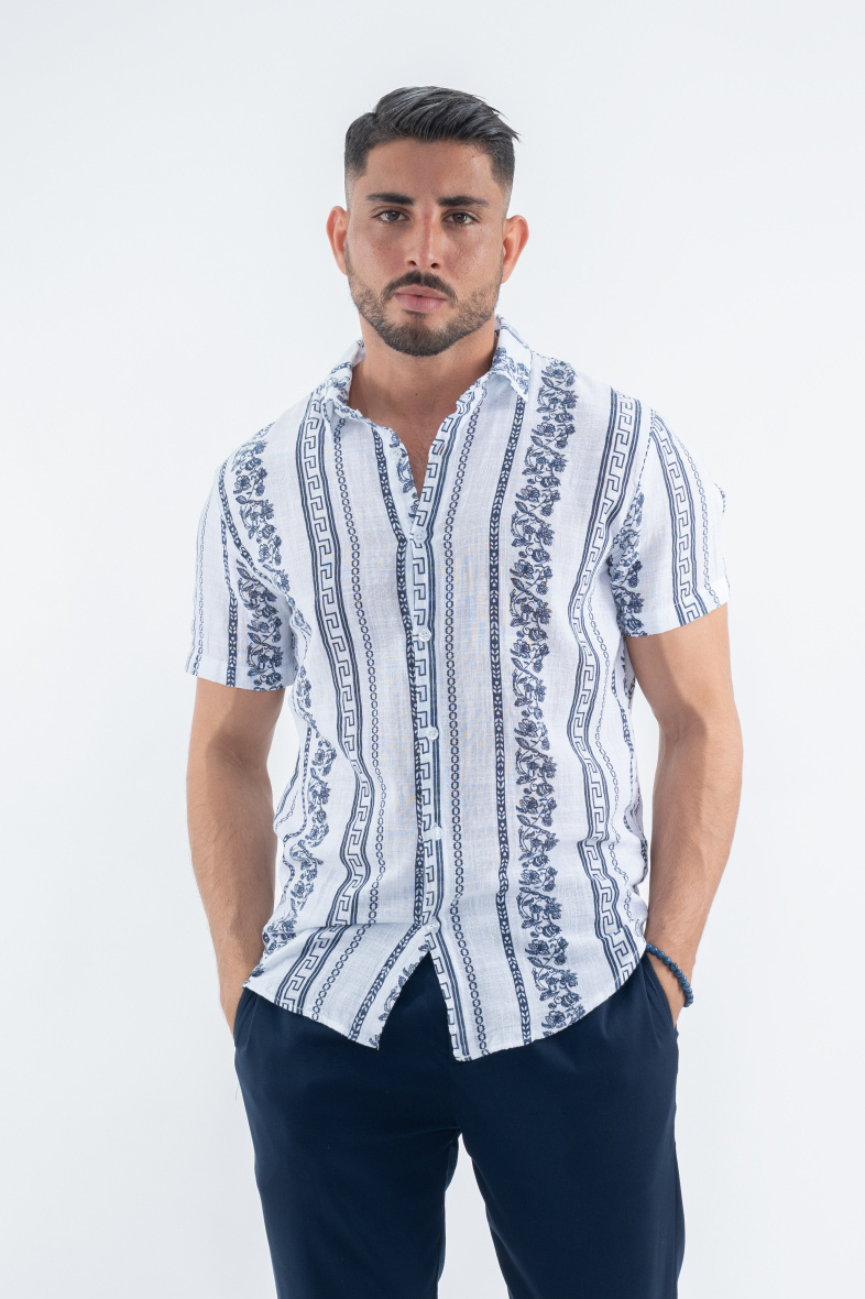 Grossista Frilivin - Camicia a maniche corte con stampe azteche