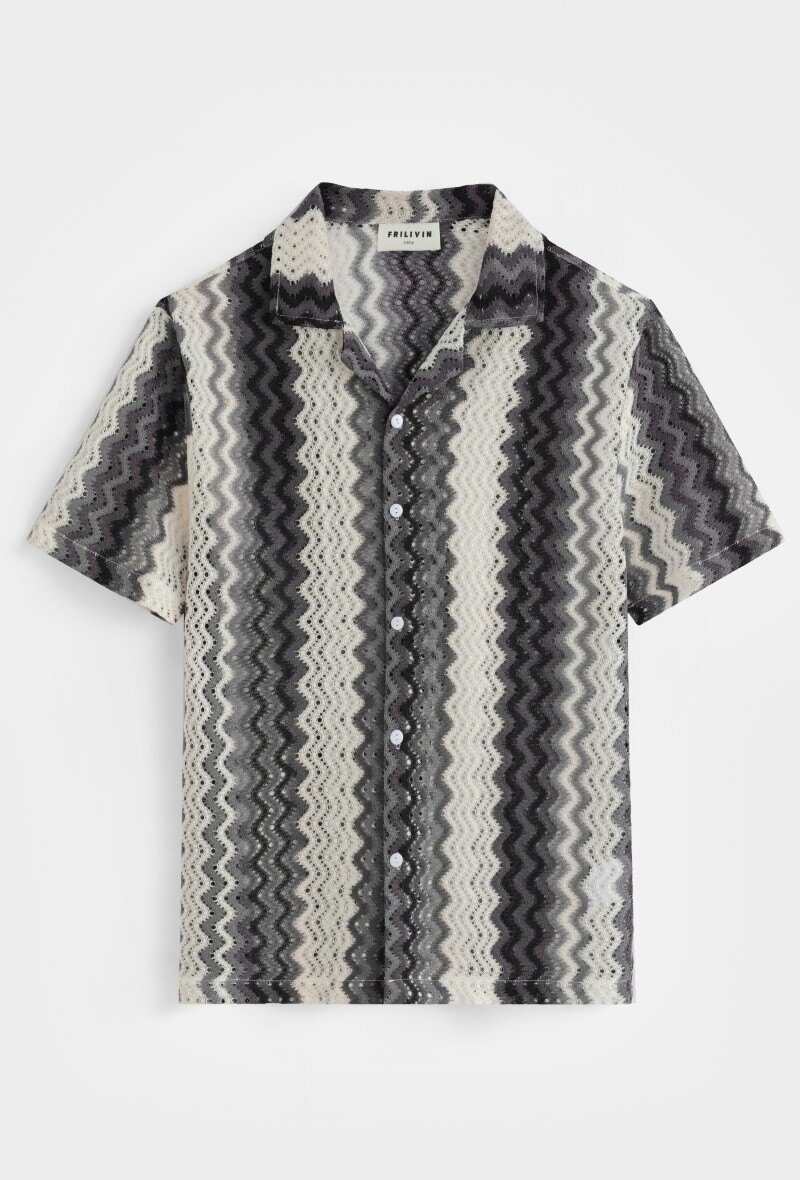 Mayorista Frilivin - Camisa con estampado de zigzag