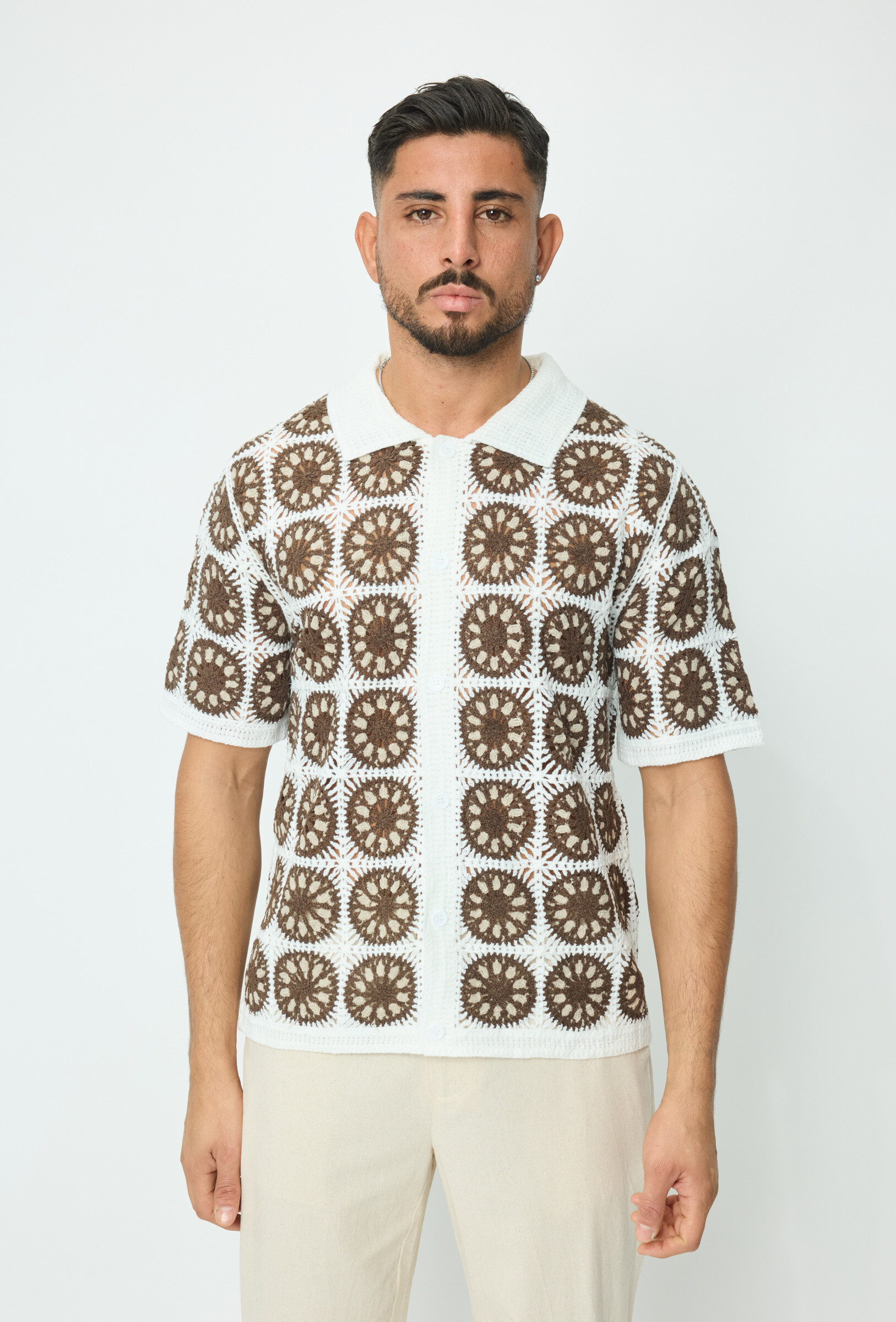 Grossista Frilivin - Camicia a maniche corte con motivi