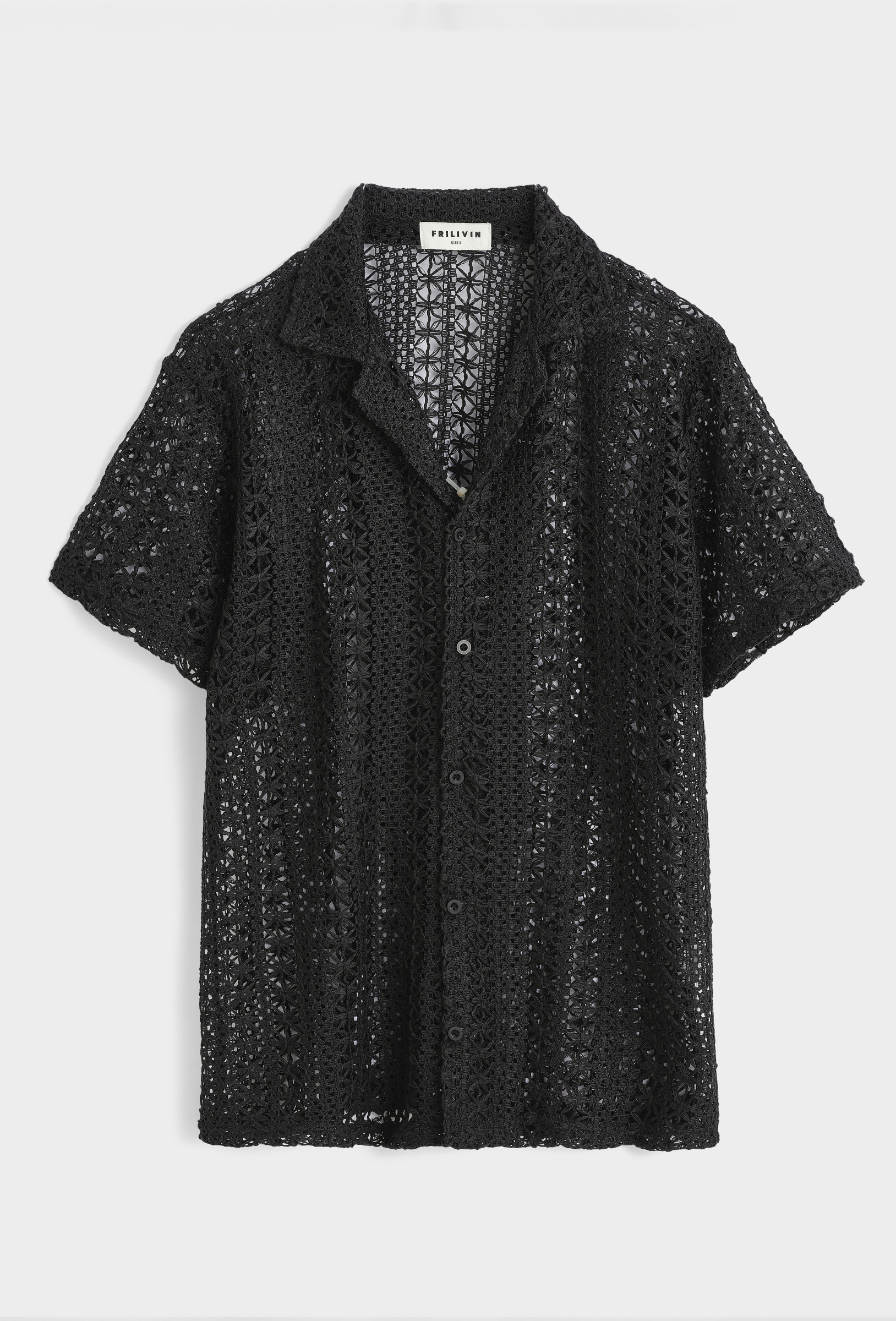 Mayorista Frilivin - Camisas de crochet, botones.