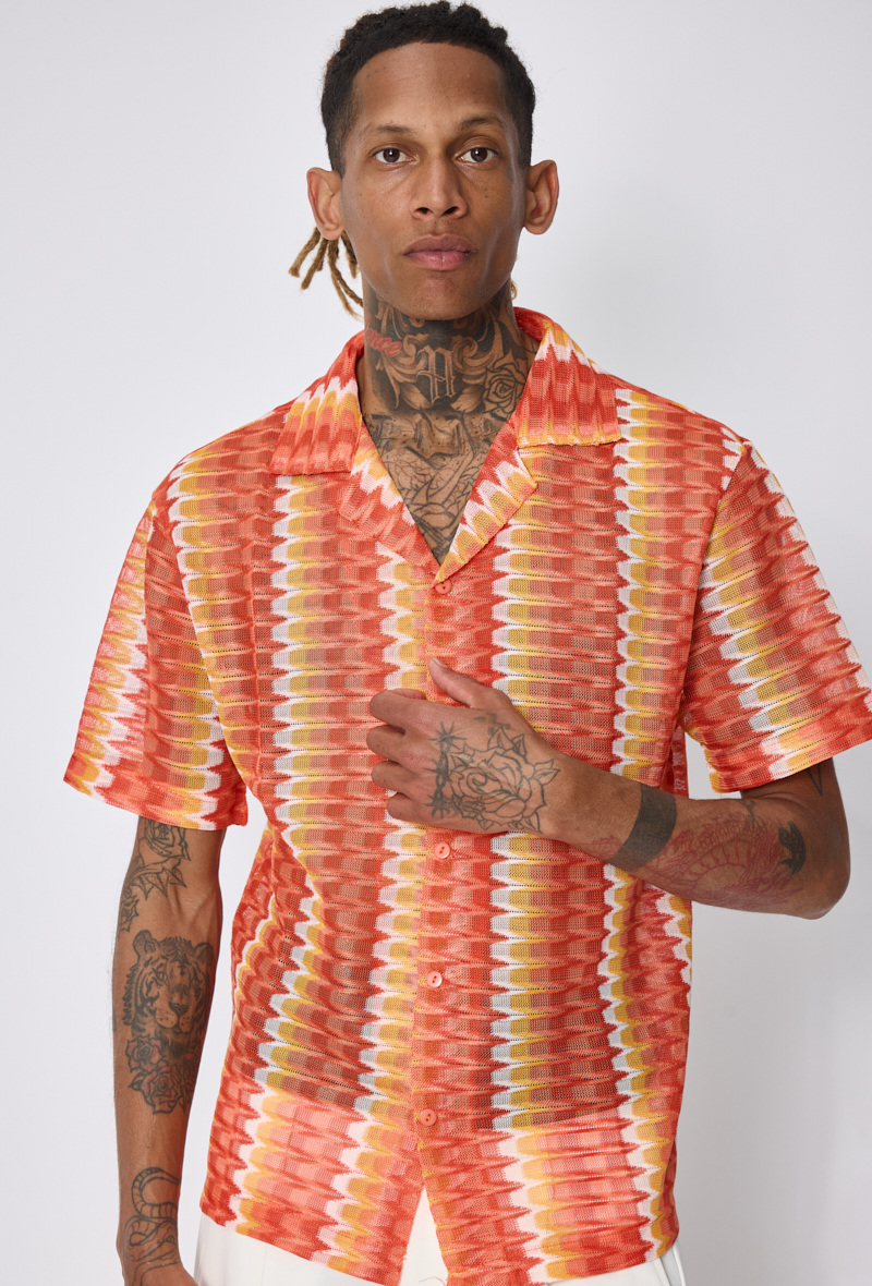 Mayorista Frilivin - Camisa de manga corta de crochet