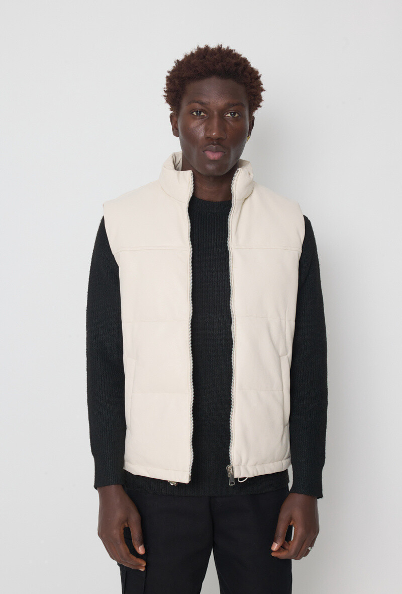 Wholesaler Frilivin - Sleeveless faux quilted jacket