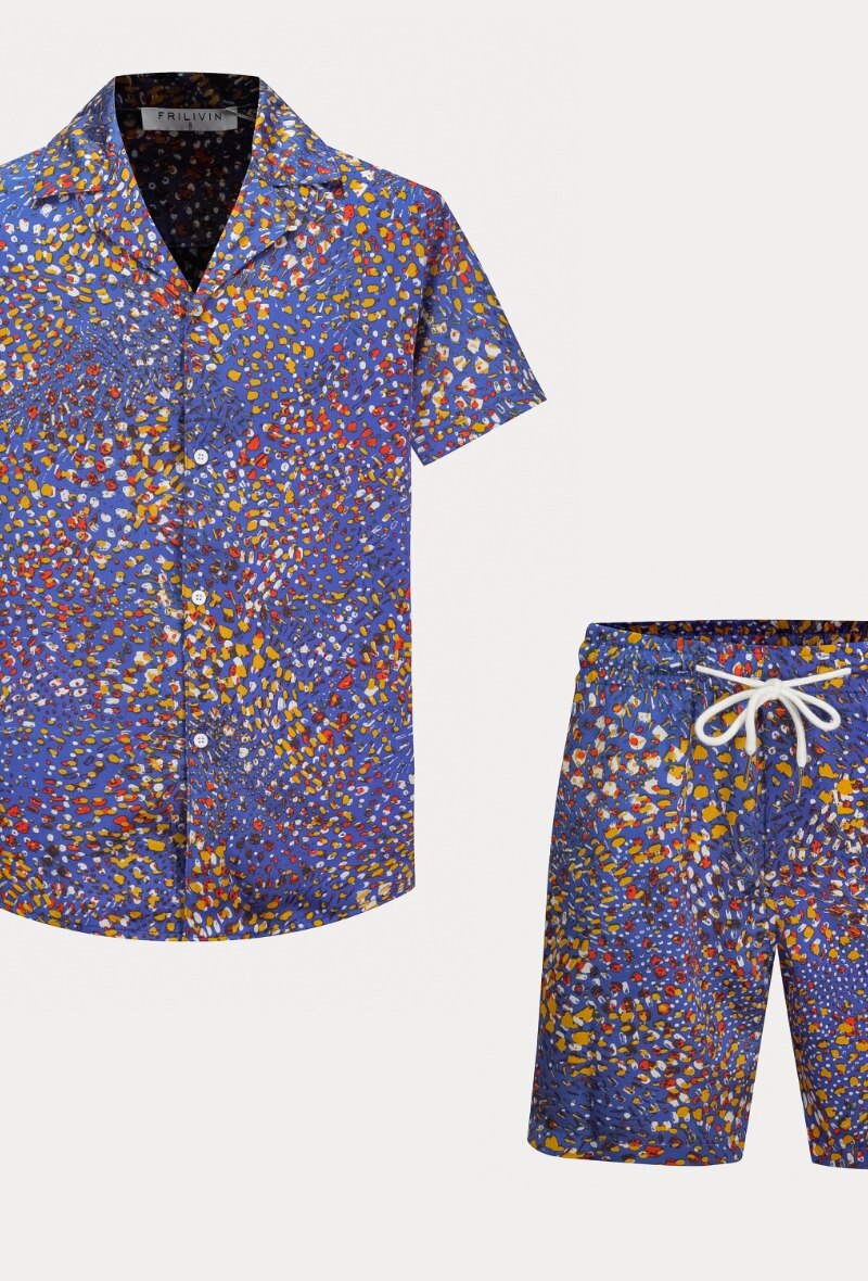 Wholesaler Frilivin - Ensemble Chemise short fleuri à motifs animalier