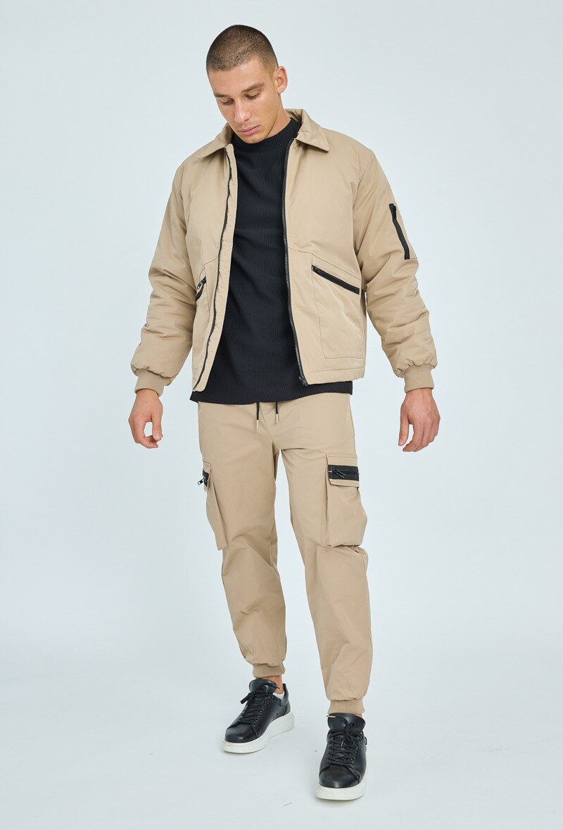Wholesaler Frilivin - Ensemble utility bombers à col revers et jogging cargo