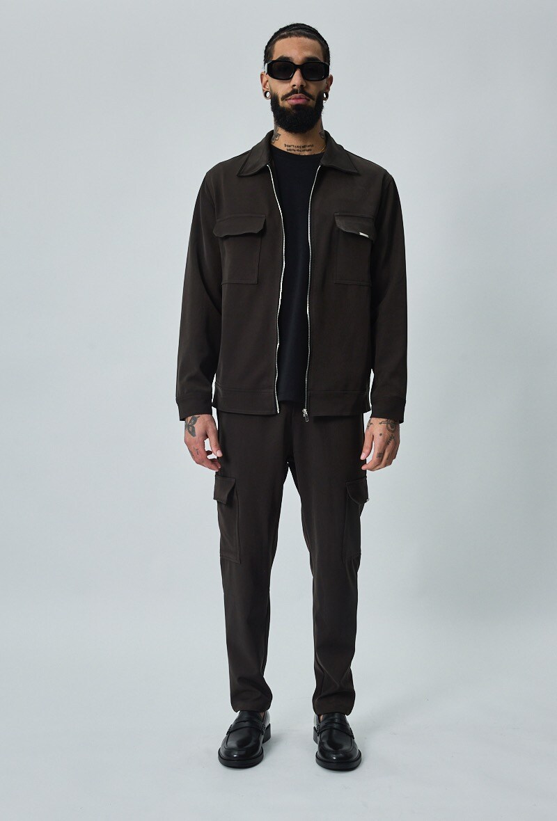 Wholesaler Frilivin - Ensemble utility veste et pantalon cargo uni