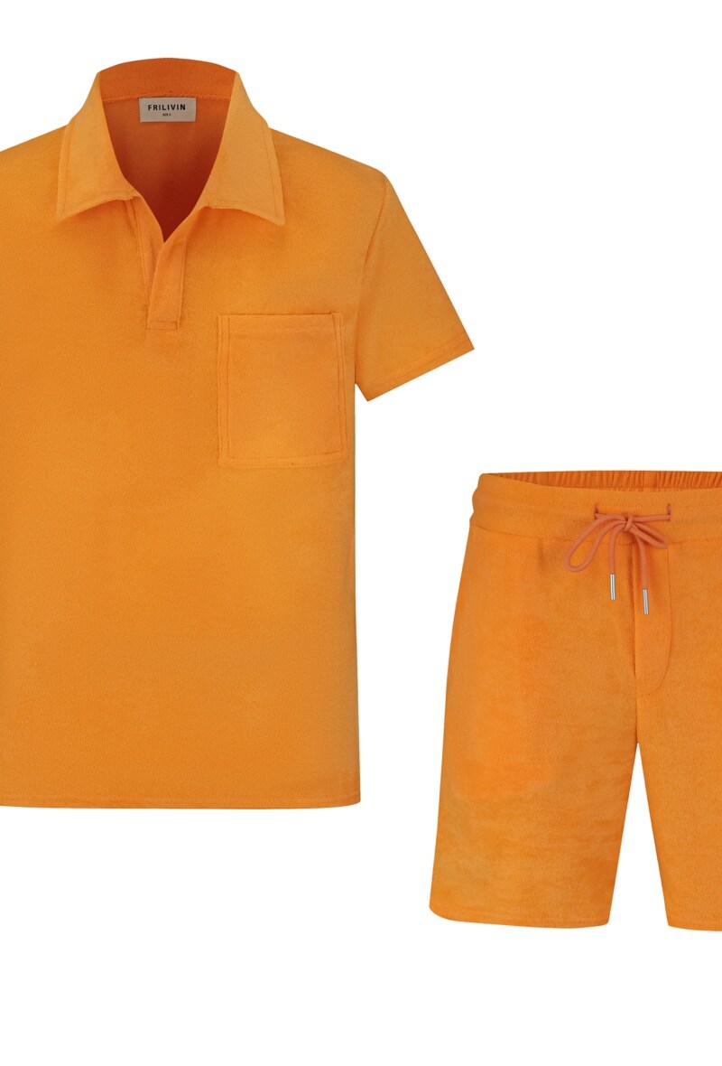 Großhändler Frilivin - Polo-Short-Set mit Struktur