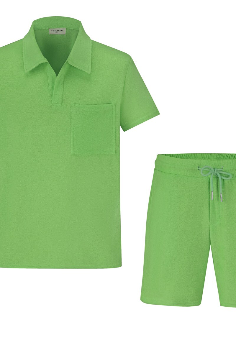 Großhändler Frilivin - Strukturiertes Polo-Shorts-Set