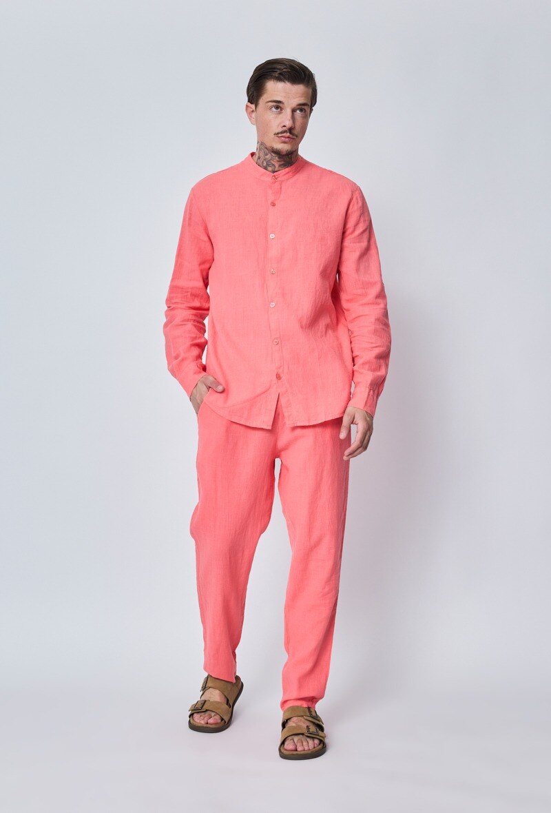 Grossiste Frilivin - Ensemble chemise pantalon décontractée effet lin