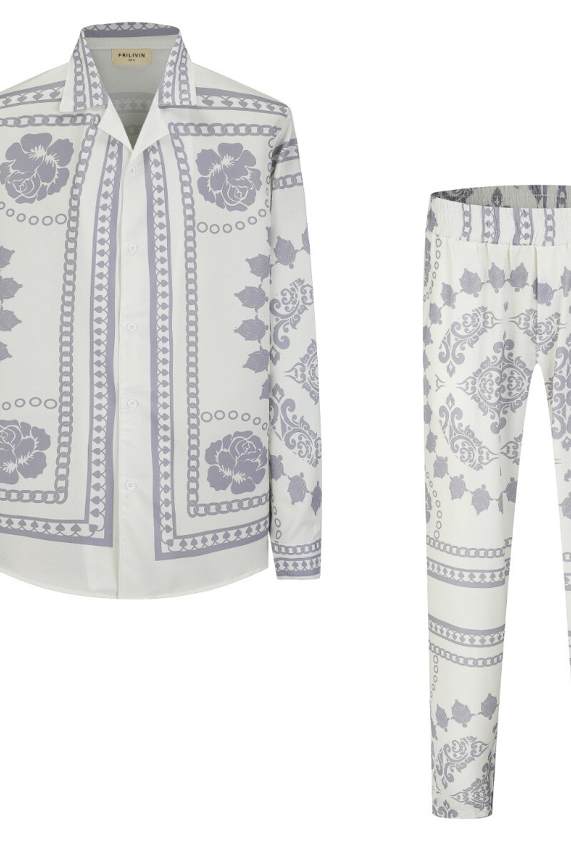 Wholesaler Frilivin - Ensemble décontractée chemise pantalon baroque