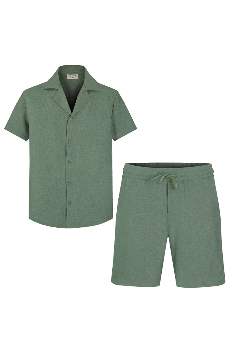 Grossiste Frilivin - Ensemble chemise manches courtes short