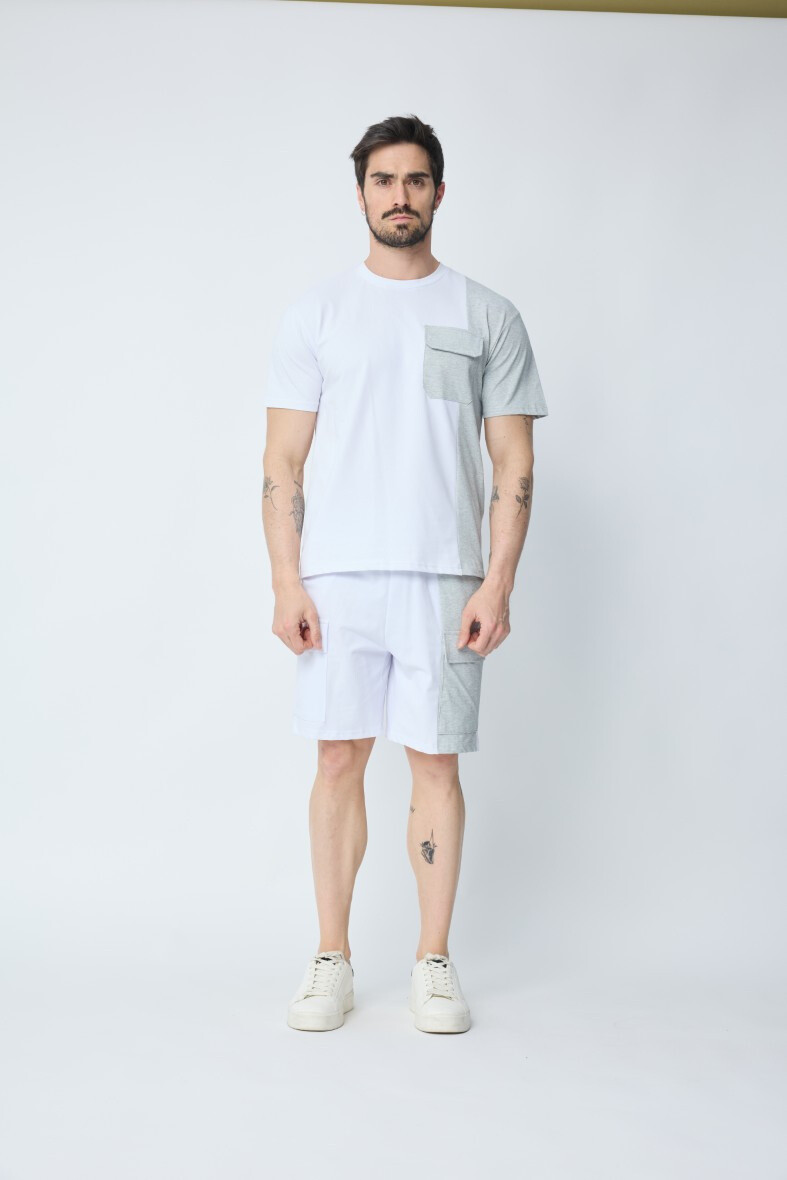 Wholesaler Frilivin - Two-tone t-shirt shorts set