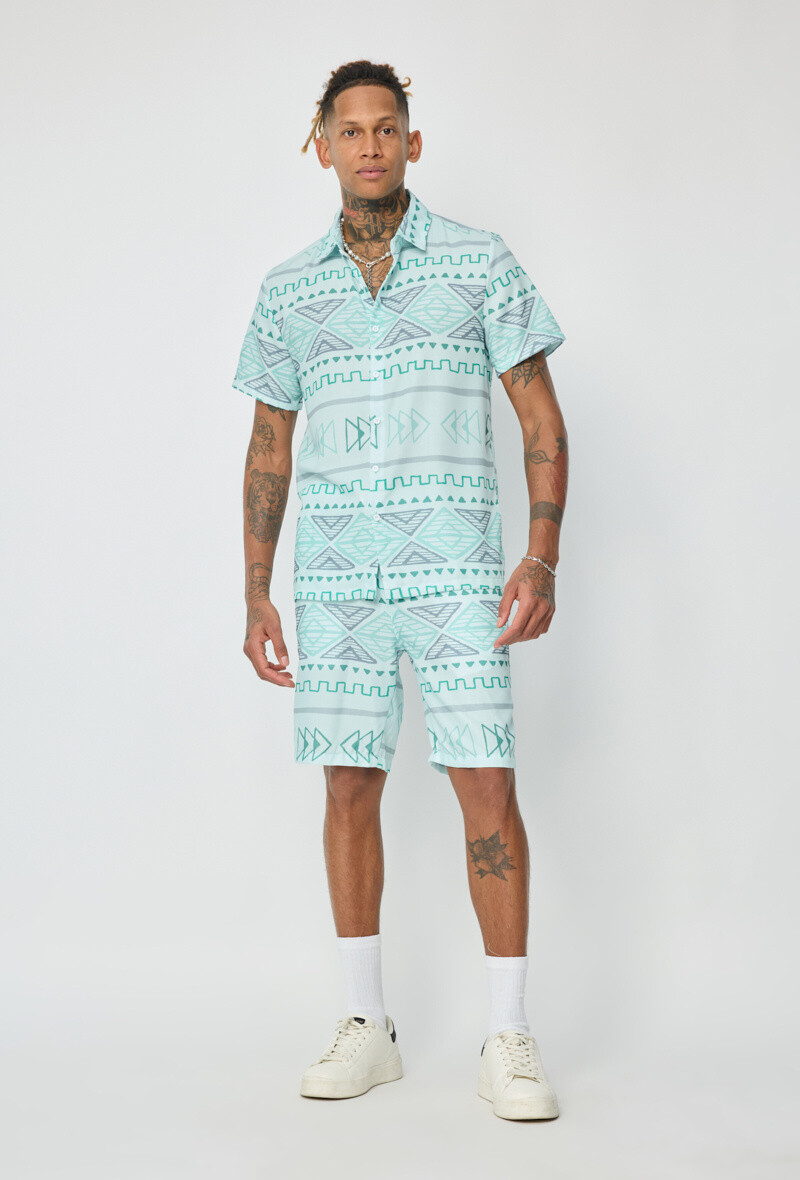 Grossiste Frilivin - Ensemble short à motif géométrique