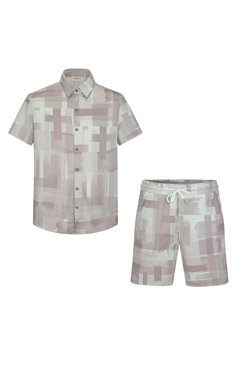 Grossiste Frilivin - Ensemble Chemise short à motifs abstrait
