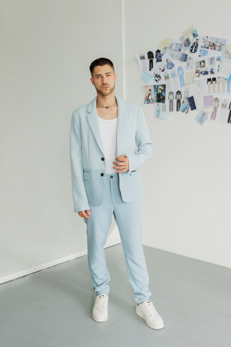 Grossista Frilivin - Classico completo giacca e pantaloni bicolore
