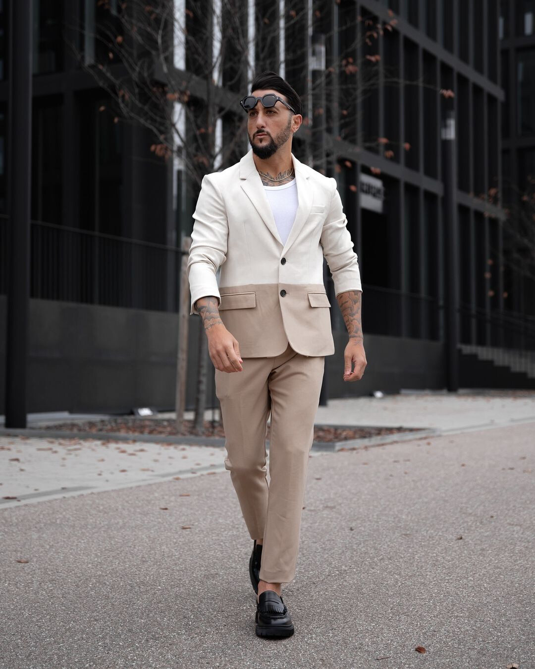 Wholesaler Frilivin - Classic bi-color jacket and pants set