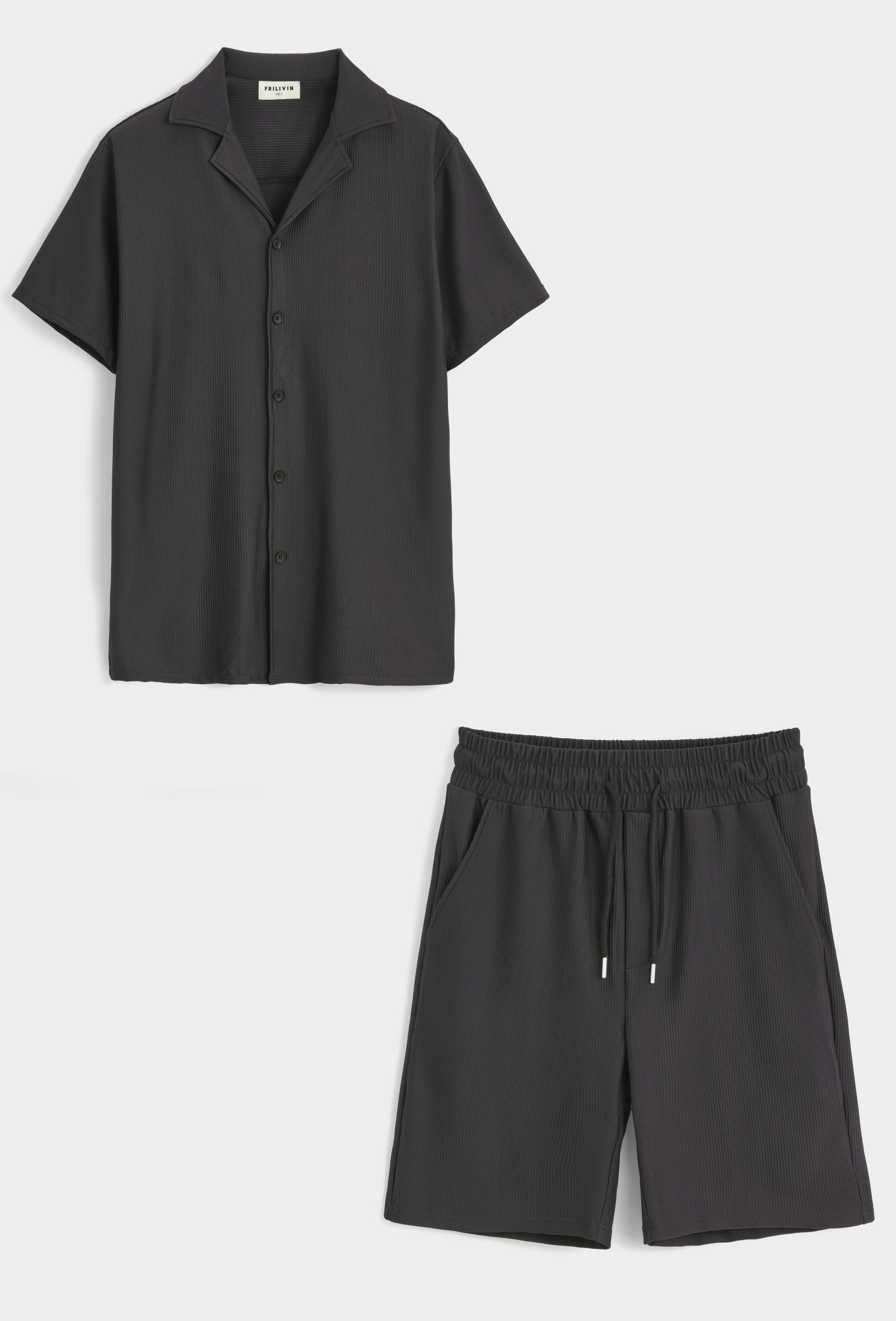 Großhändler Frilivin - Hemd mit Knöpfen, Shorts, elastischer Bund.