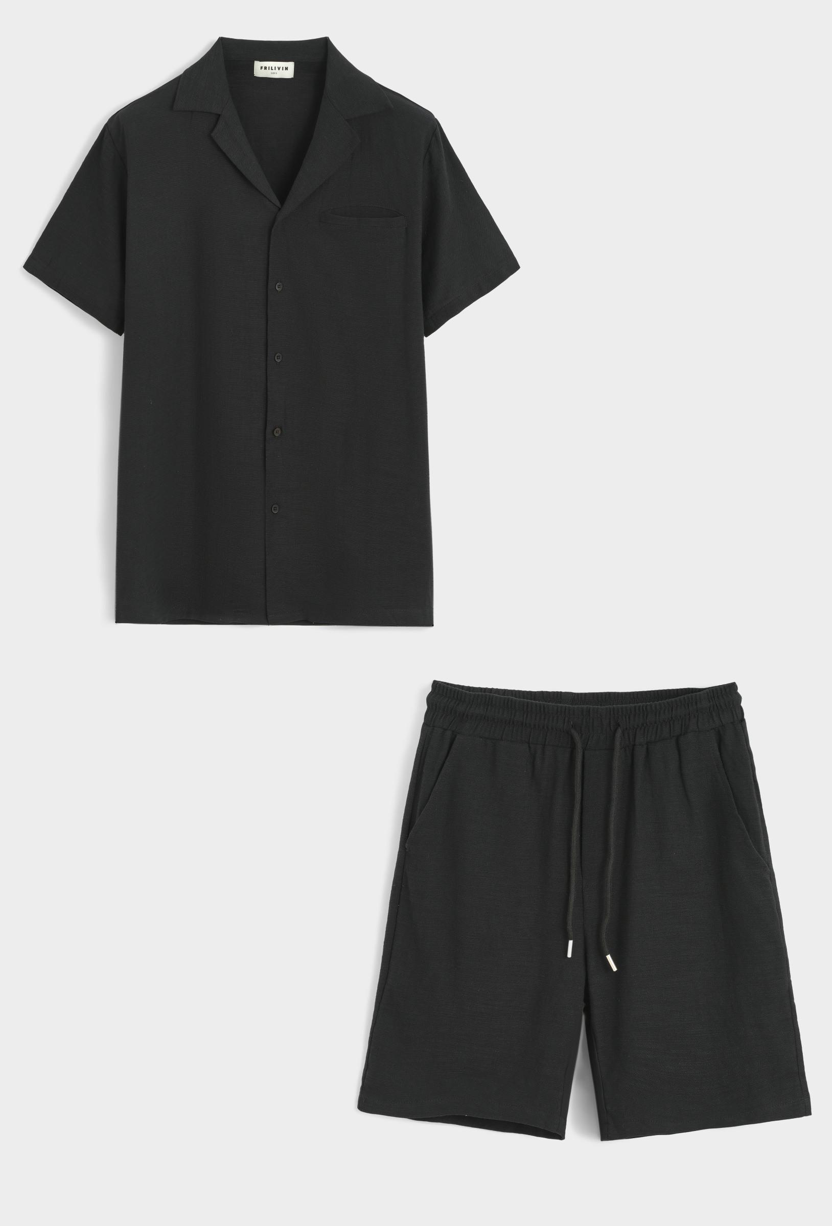 Mayorista Frilivin - Camisa con botones, pantalones cortos, bolsillo.