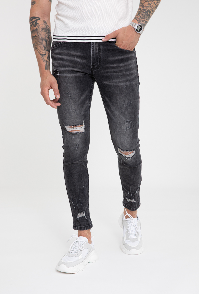Wholesaler Frilivin - Jean semi-skinny déchiré