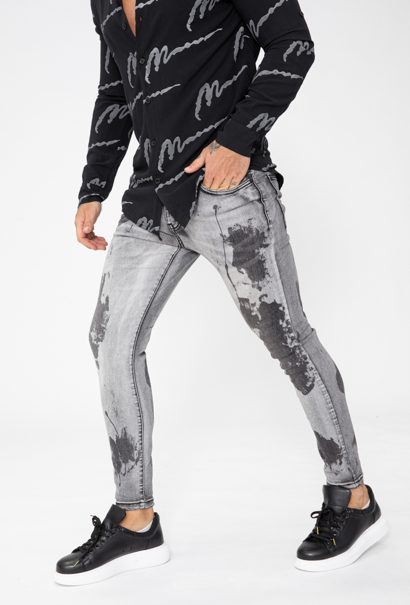 Grossiste Frilivin - Jean déchiré effet tie and dye