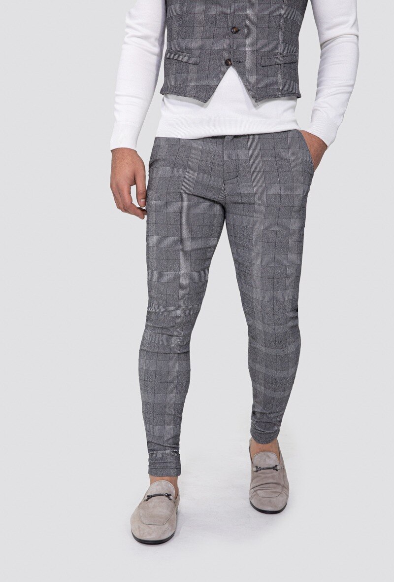 Wholesaler Frilivin - Pantalon slim à carreaux
