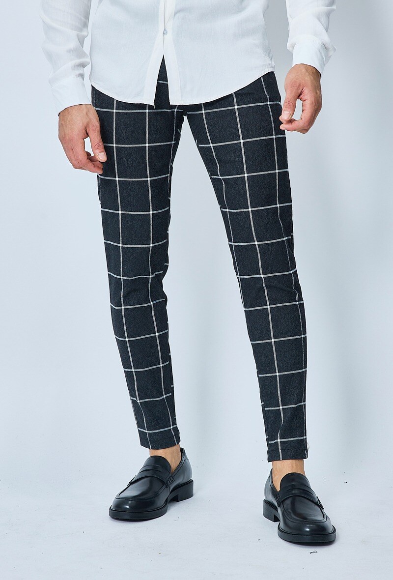 Grossiste Frilivin - Pantalon chino à carreaux