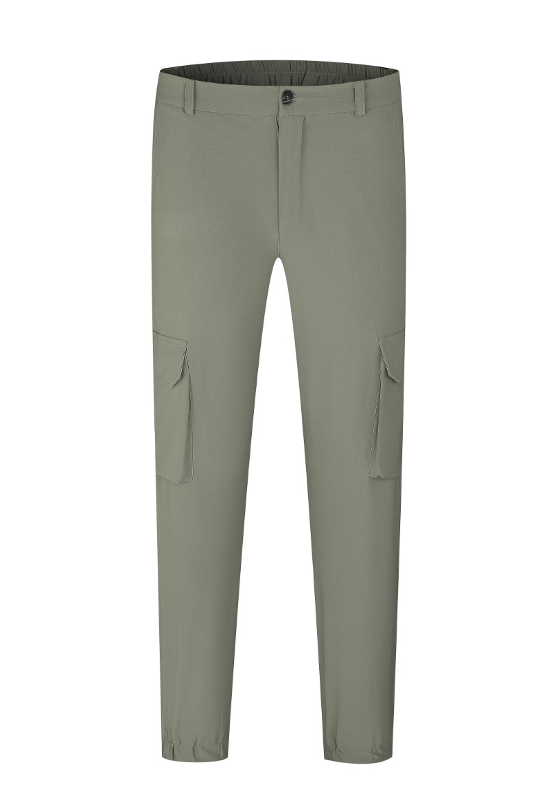 Mayorista Frilivin - Pantalón verde ajustable en material ligero y trabajado.