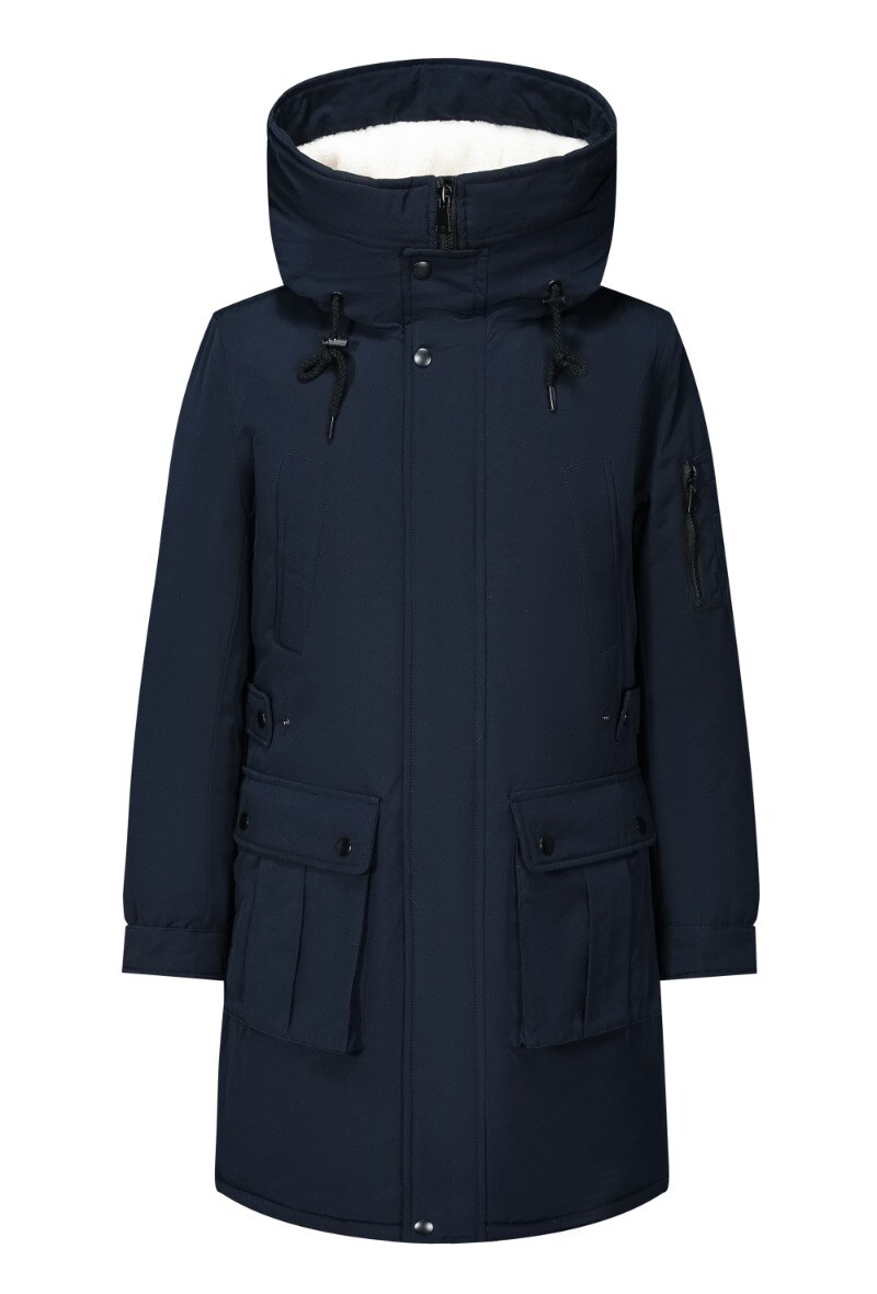 Großhändler Frilivin - Mittellange Parka mit Kapuze und Schafsfellfutter