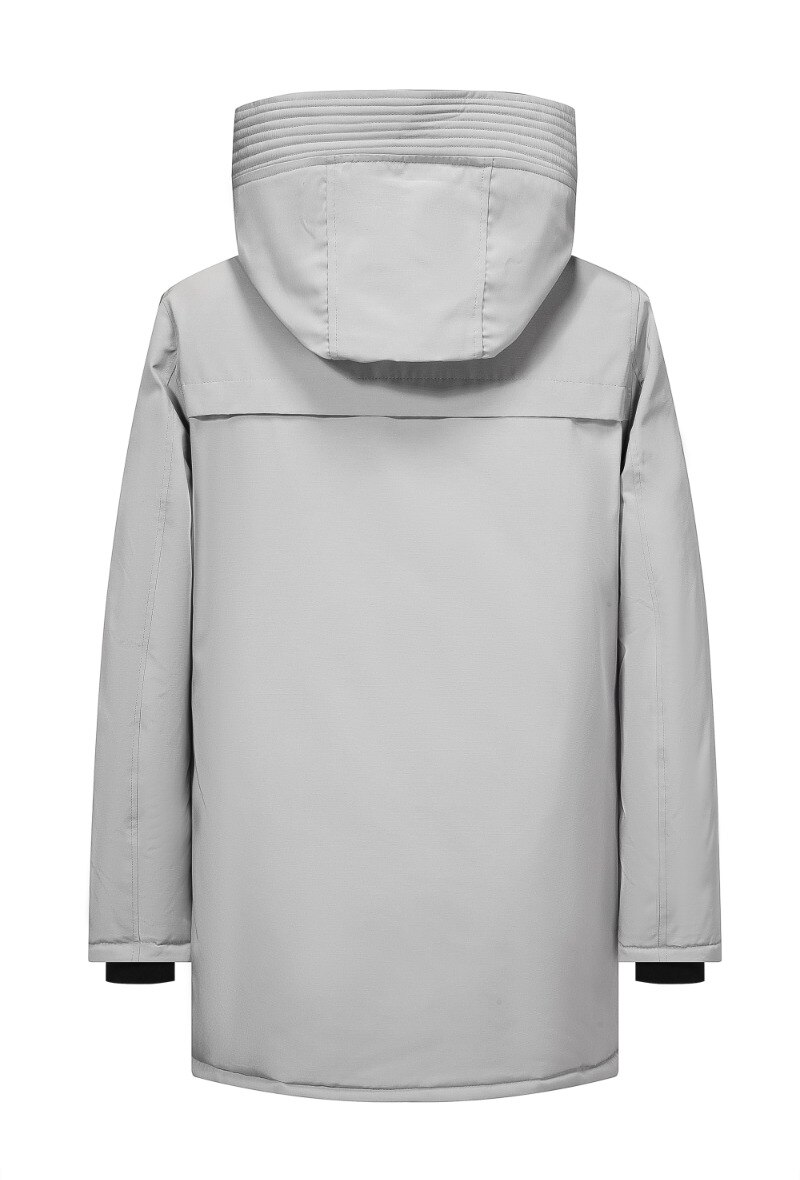 Veste Parka à capuche mi-longue - Gris - 2 - grand format