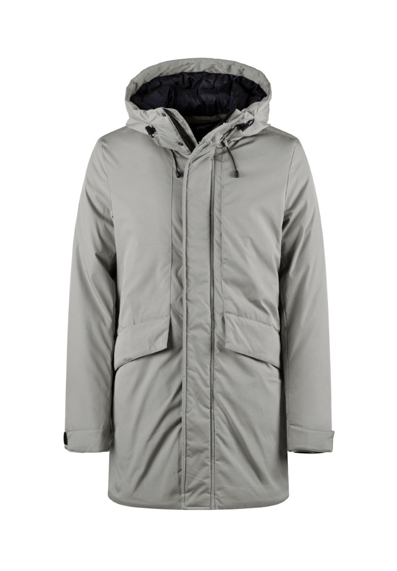 Parka mi longue a capuche - Beige - 1 - grand format