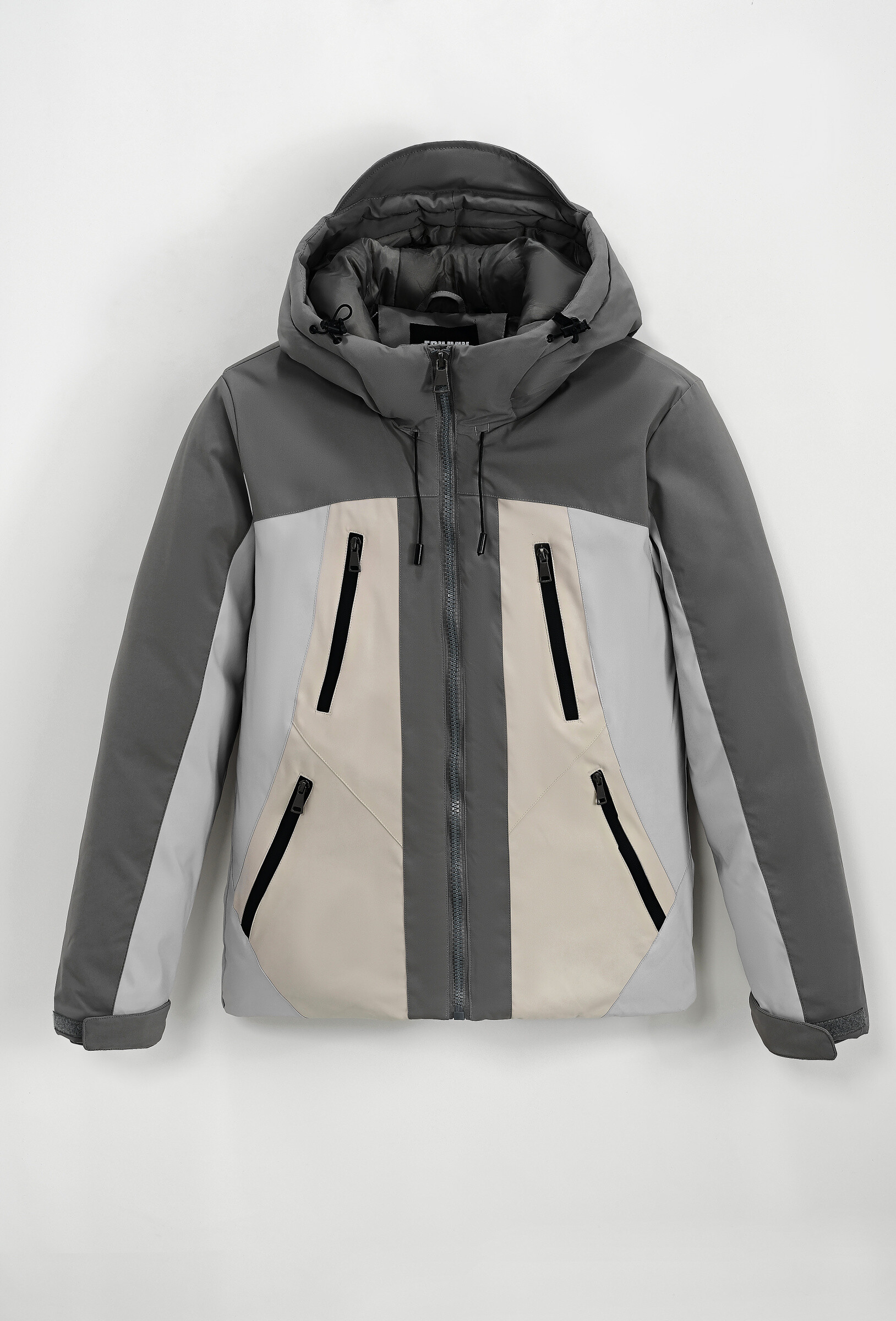 Parka bi color à capuche - Gris - 4 - grand format