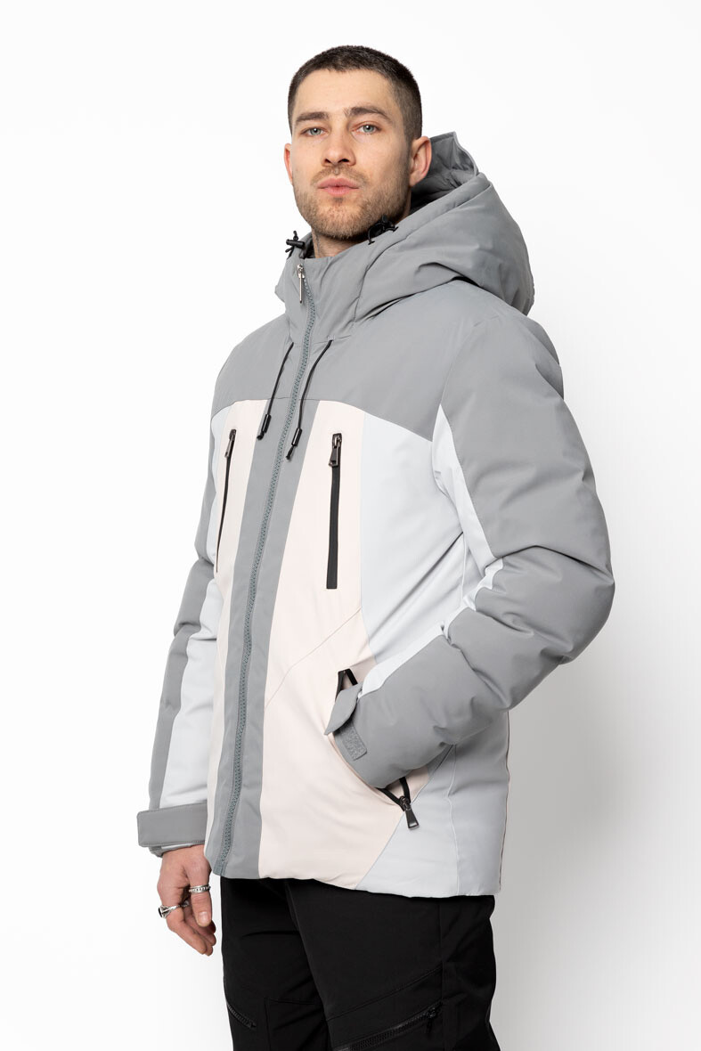 Parka bi color à capuche - Gris - 2 - grand format
