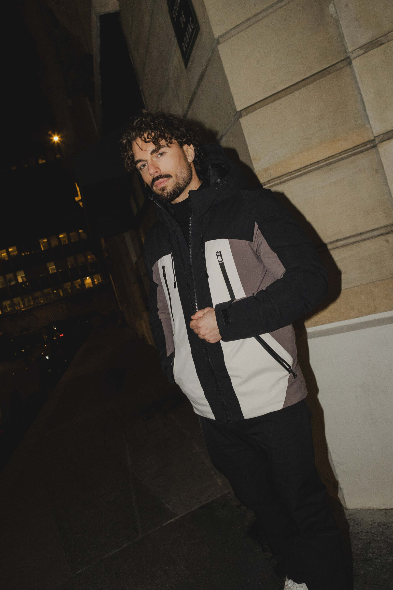 Parka bi color à capuche - Beige - 2 - grand format