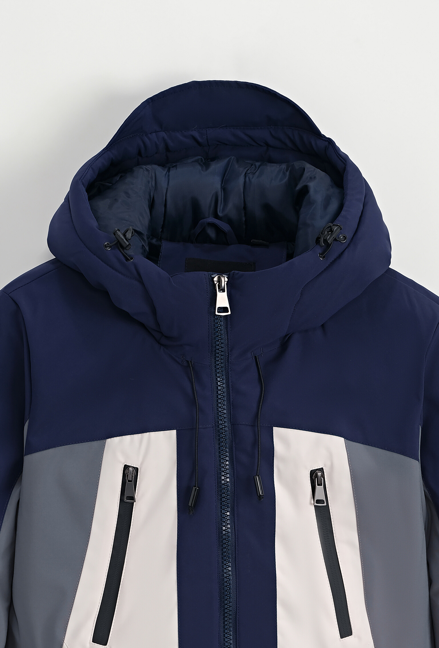 Parka bi color à capuche - Vert - 5 - grand format