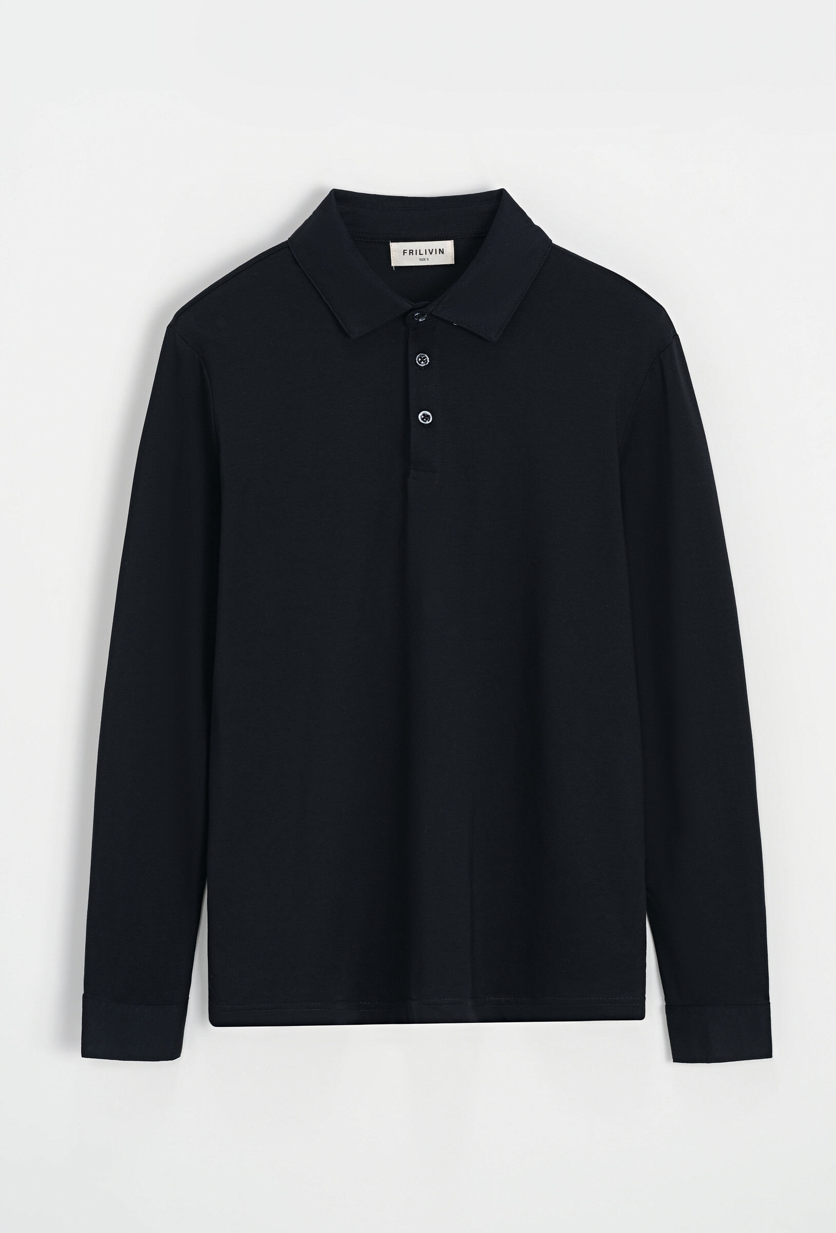 Großhändler Frilivin - Schlichte Langarm-Poloshirts