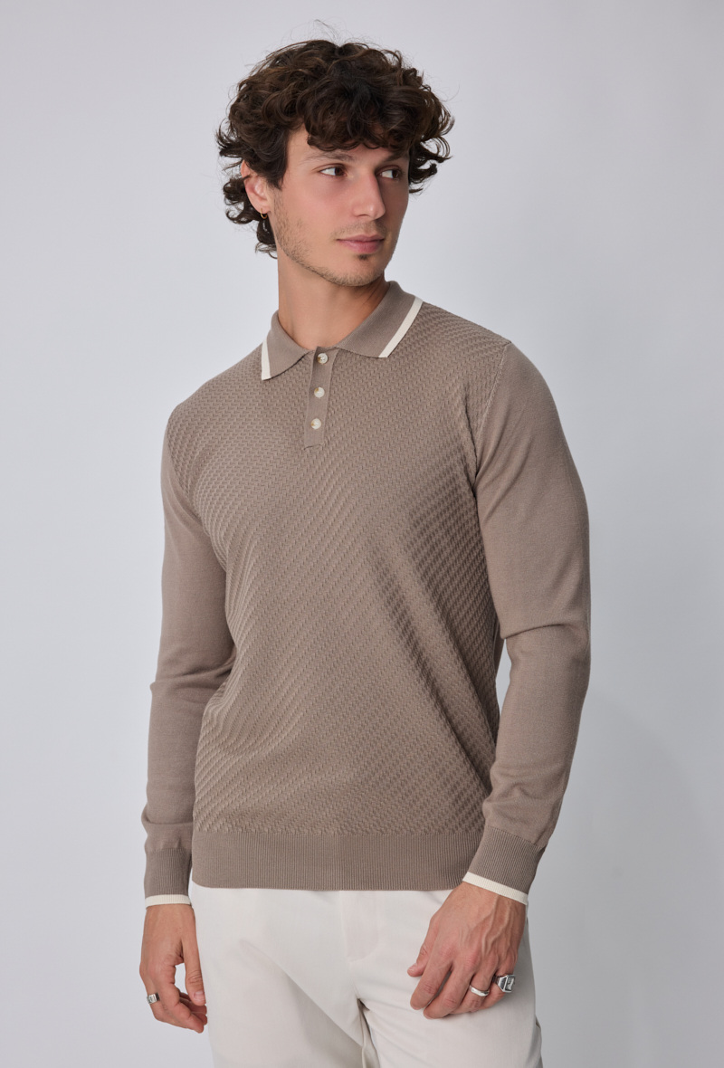 Großhändler Frilivin - Strickpolo, schmale Passform, Polo-Kragen mit Knöpfen