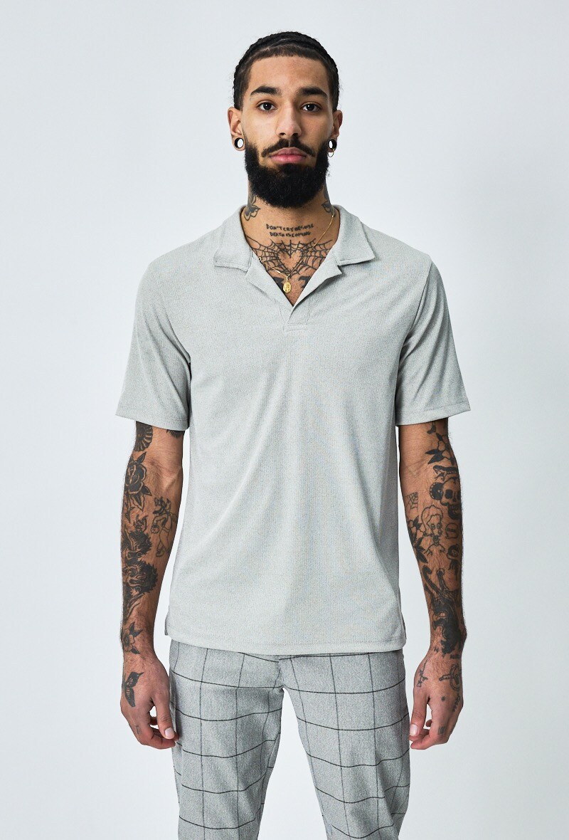 Grossiste Frilivin - T-shirt style polo décontracté en maille fine