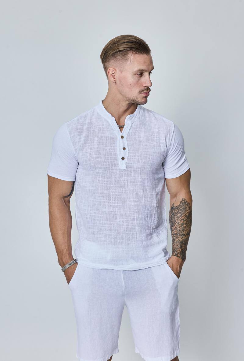 Mayorista Frilivin - Camiseta ligera de algodón efecto lino