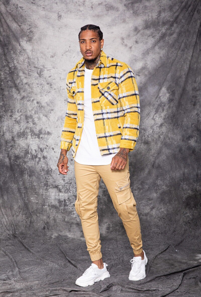 Grossiste Frilivin - Surchemise épaisse style veste à motif carreaux